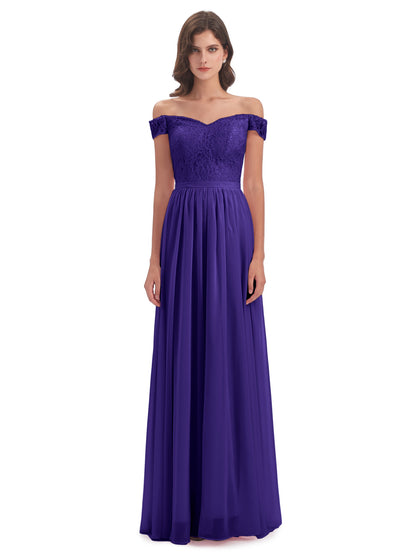 Charlotte Floor Length Off The Shoulder Bridesmaid Dresses