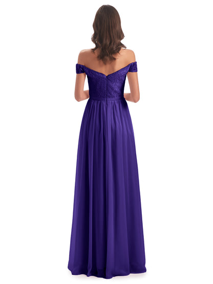 Charlotte Floor Length Off The Shoulder Bridesmaid Dresses