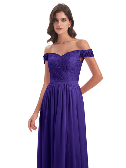 Charlotte Floor Length Off The Shoulder Bridesmaid Dresses
