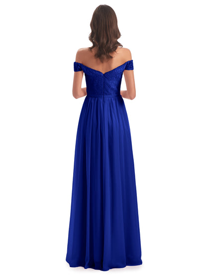 Charlotte Floor Length Off The Shoulder Bridesmaid Dresses