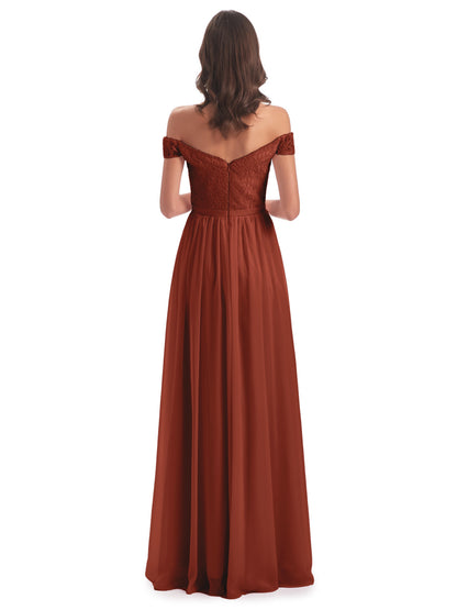 Charlotte Floor Length Off The Shoulder Bridesmaid Dresses