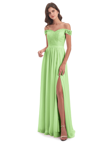 Charlotte Floor Length Off The Shoulder Bridesmaid Dresses