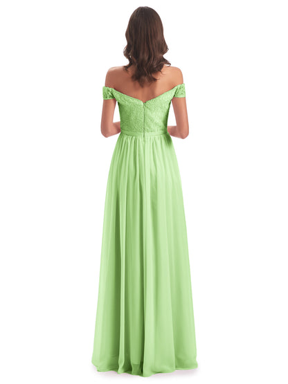 Charlotte Floor Length Off The Shoulder Bridesmaid Dresses