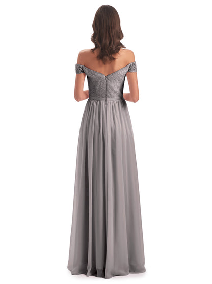 Charlotte Floor Length Off The Shoulder Bridesmaid Dresses