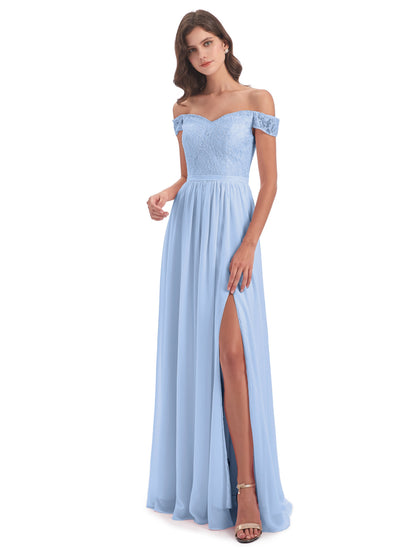 Charlotte Floor Length Off The Shoulder Bridesmaid Dresses