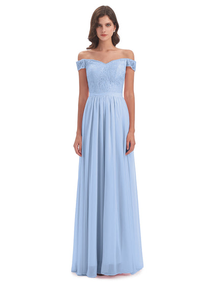 Charlotte Floor Length Off The Shoulder Bridesmaid Dresses
