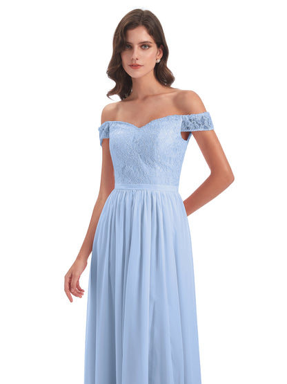 Charlotte Floor Length Off The Shoulder Bridesmaid Dresses