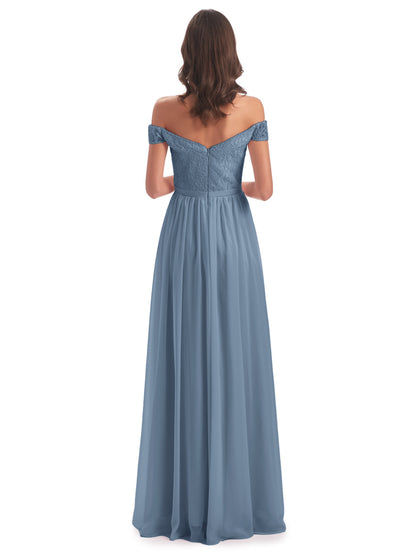Charlotte Floor Length Off The Shoulder Bridesmaid Dresses