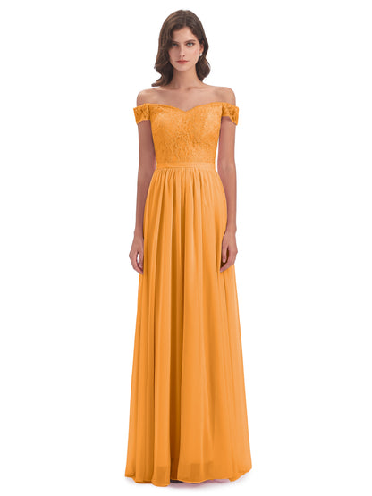 Charlotte Floor Length Off The Shoulder Bridesmaid Dresses