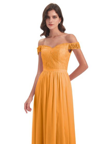 Charlotte Floor Length Off The Shoulder Bridesmaid Dresses