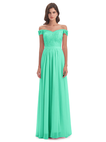Charlotte Floor Length Off The Shoulder Bridesmaid Dresses