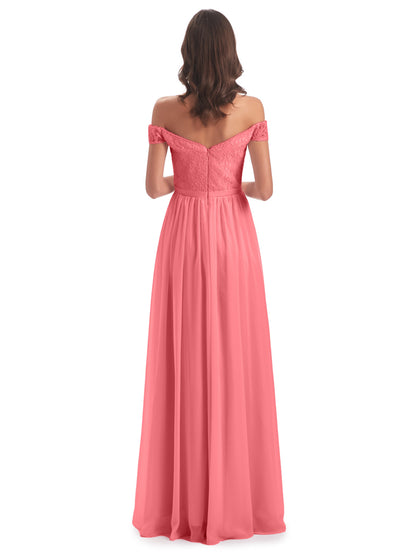 Charlotte Floor Length Off The Shoulder Bridesmaid Dresses