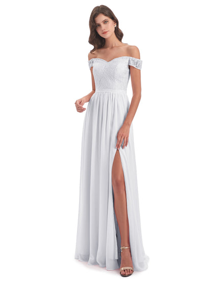 Charlotte Floor Length Off The Shoulder Bridesmaid Dresses