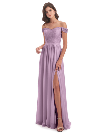 Charlotte Floor Length Off The Shoulder Bridesmaid Dresses