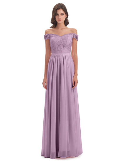 Charlotte Floor Length Off The Shoulder Bridesmaid Dresses