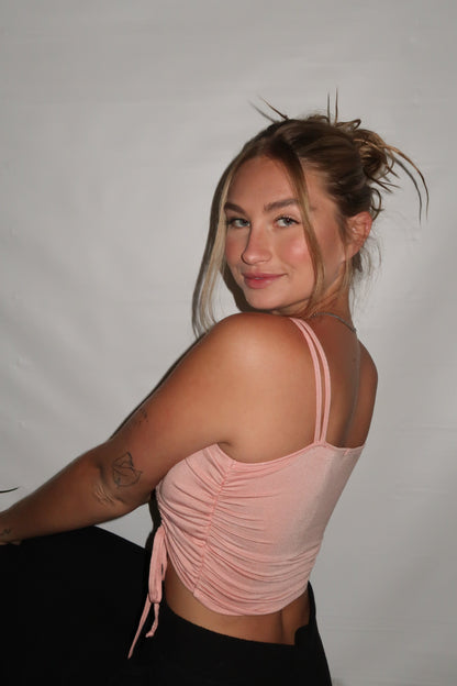 Waking Up Cinched Crop Tank