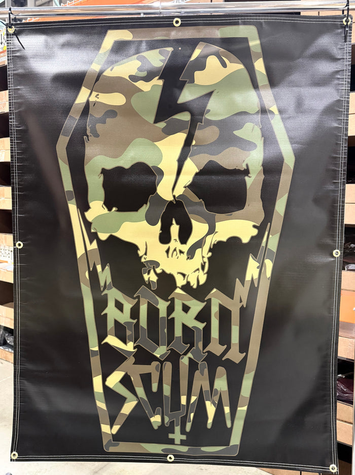 CAMO SKULL COFFIN BANNER