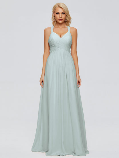 Josephine Spaghetti Straps Chiffon Bridesmaid Dresses