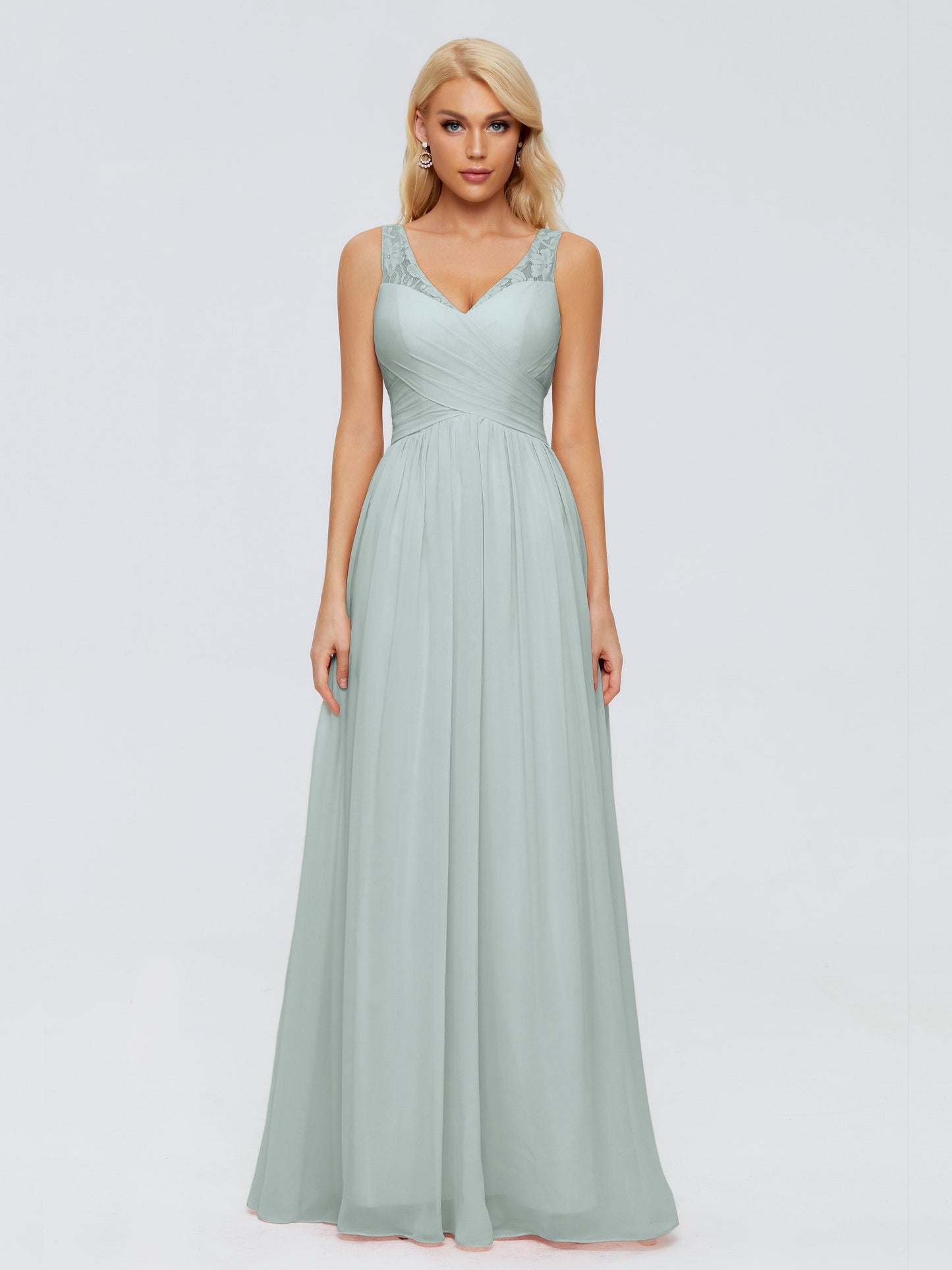 Kayla Straps Lace Chiffon Bridesmaid Dresses