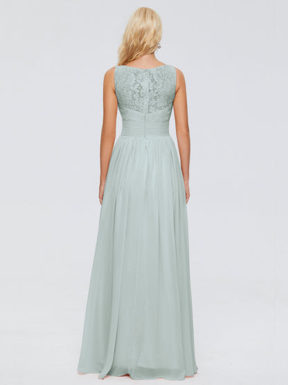 Kayla Straps Lace Chiffon Bridesmaid Dresses