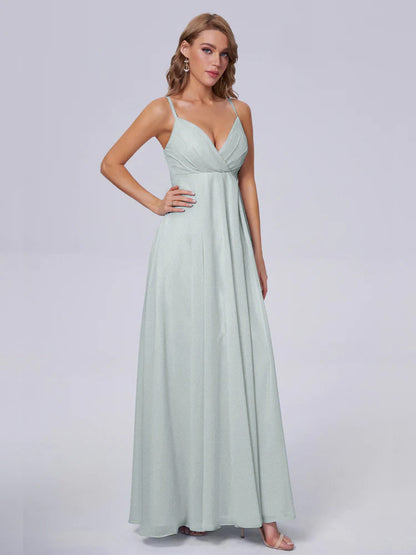 Laila Affordable Spaghetti Straps Chiffon Bridesmaid Dresses