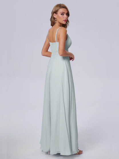 Laila Affordable Spaghetti Straps Chiffon Bridesmaid Dresses