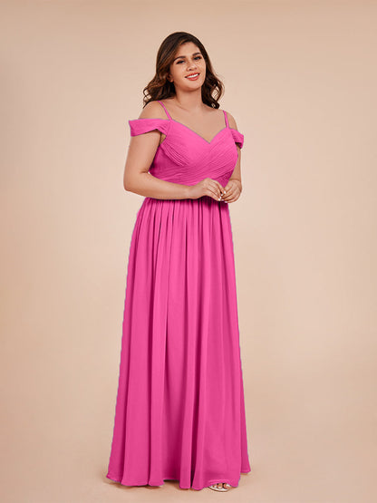 Mia A-line Off The Shoulder Plus Size Bridesmaid Dress