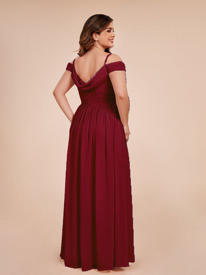 Mia A-line Off The Shoulder Plus Size Bridesmaid Dress