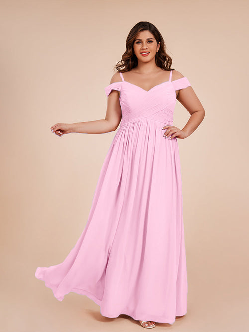 Mia A-line Off The Shoulder Plus Size Bridesmaid Dress
