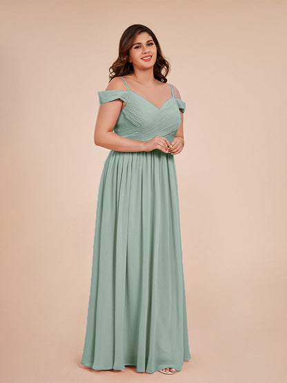 Mia A-line Off The Shoulder Plus Size Bridesmaid Dress