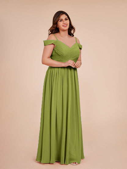 Mia A-line Off The Shoulder Plus Size Bridesmaid Dress