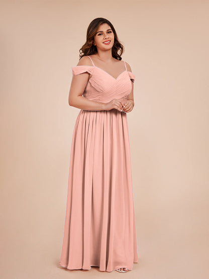 Mia A-line Off The Shoulder Plus Size Bridesmaid Dress