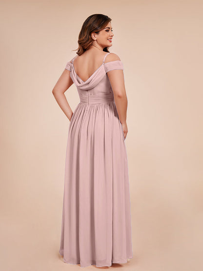 Mia A-line Off The Shoulder Plus Size Bridesmaid Dress