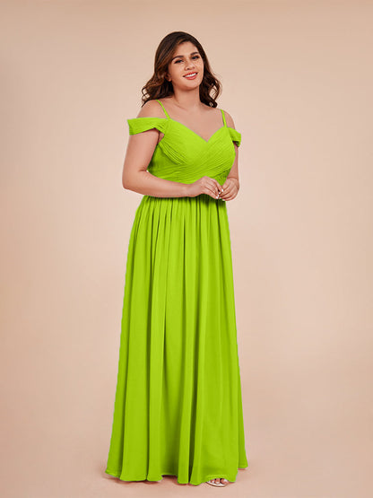Mia A-line Off The Shoulder Plus Size Bridesmaid Dress