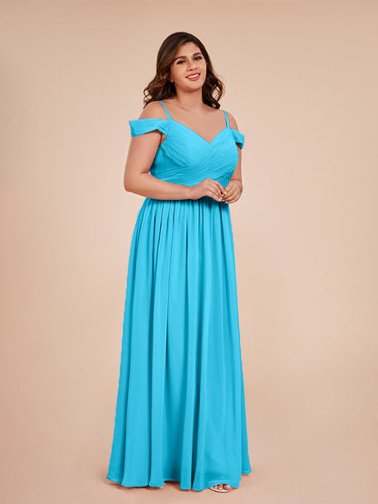 Mia A-line Off The Shoulder Plus Size Bridesmaid Dress