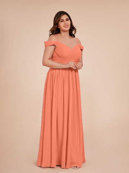 Mia A-line Off The Shoulder Plus Size Bridesmaid Dress