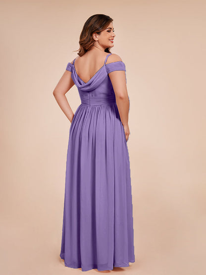 Mia A-line Off The Shoulder Plus Size Bridesmaid Dress