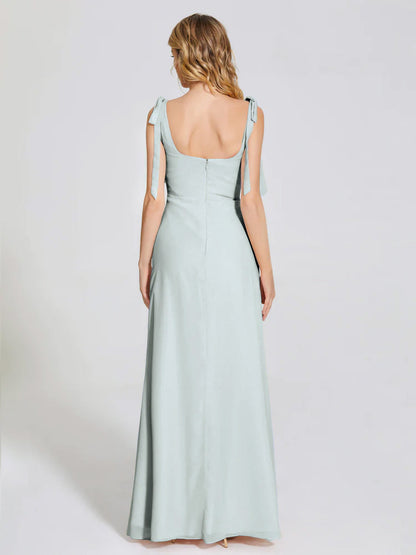 Michelle Detachable Bow-knot Square Bridesmaid Dress