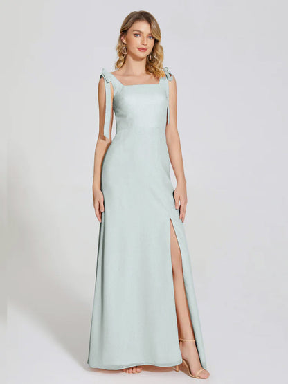 Michelle Detachable Bow-knot Square Bridesmaid Dress