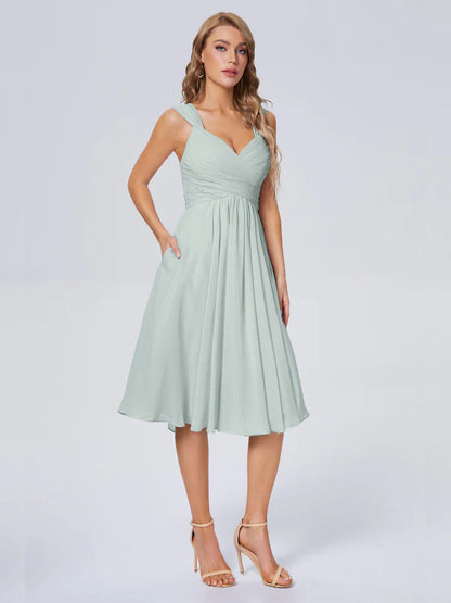 Mya Best Short Bridesmaid Dresses With Bowknot