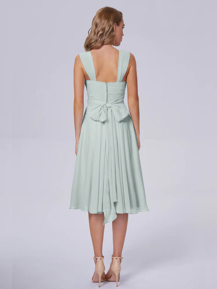 Mya Best Short Bridesmaid Dresses With Bowknot