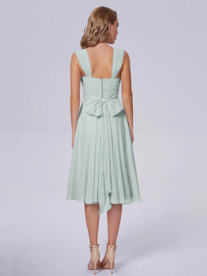 Mya Best Short Bridesmaid Dresses With Bowknot