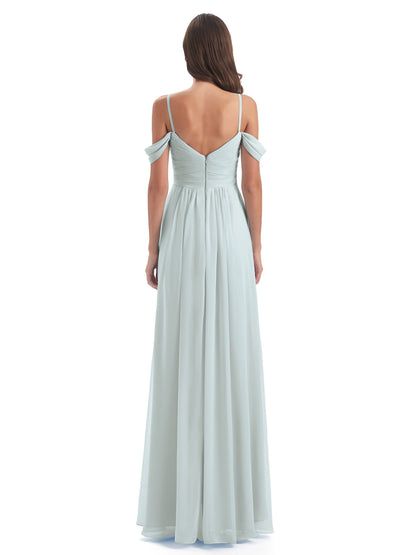 Olivia Off The Shoulder Spaghetti Straps Chiffon Bridesmaid Dresses