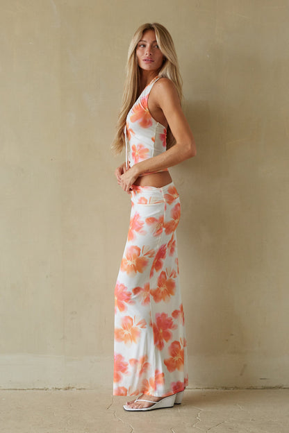 Shanti Floral Mesh Halter Top