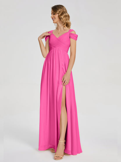 Charlee Straps Side Slit Empire Bridesmaid Dress