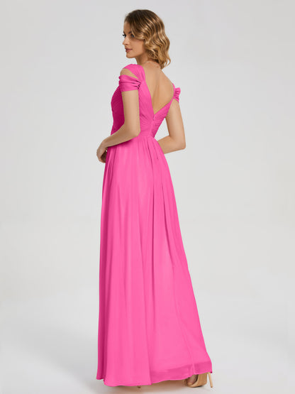 Charlee Straps Side Slit Empire Bridesmaid Dress