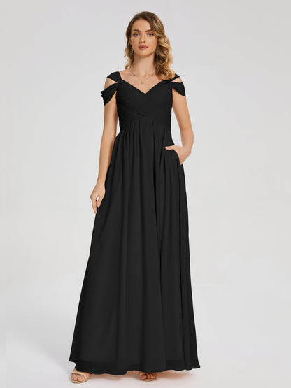 Charlee Straps Side Slit Empire Bridesmaid Dress