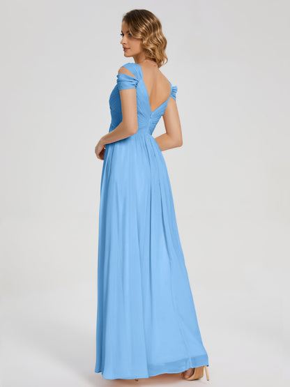 Charlee Straps Side Slit Empire Bridesmaid Dress