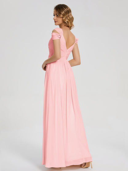 Charlee Straps Side Slit Empire Bridesmaid Dress