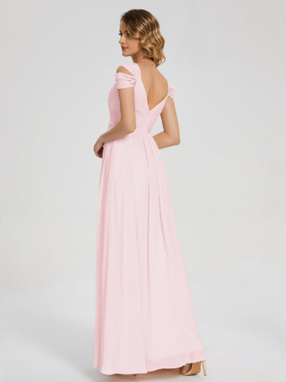Charlee Straps Side Slit Empire Bridesmaid Dress